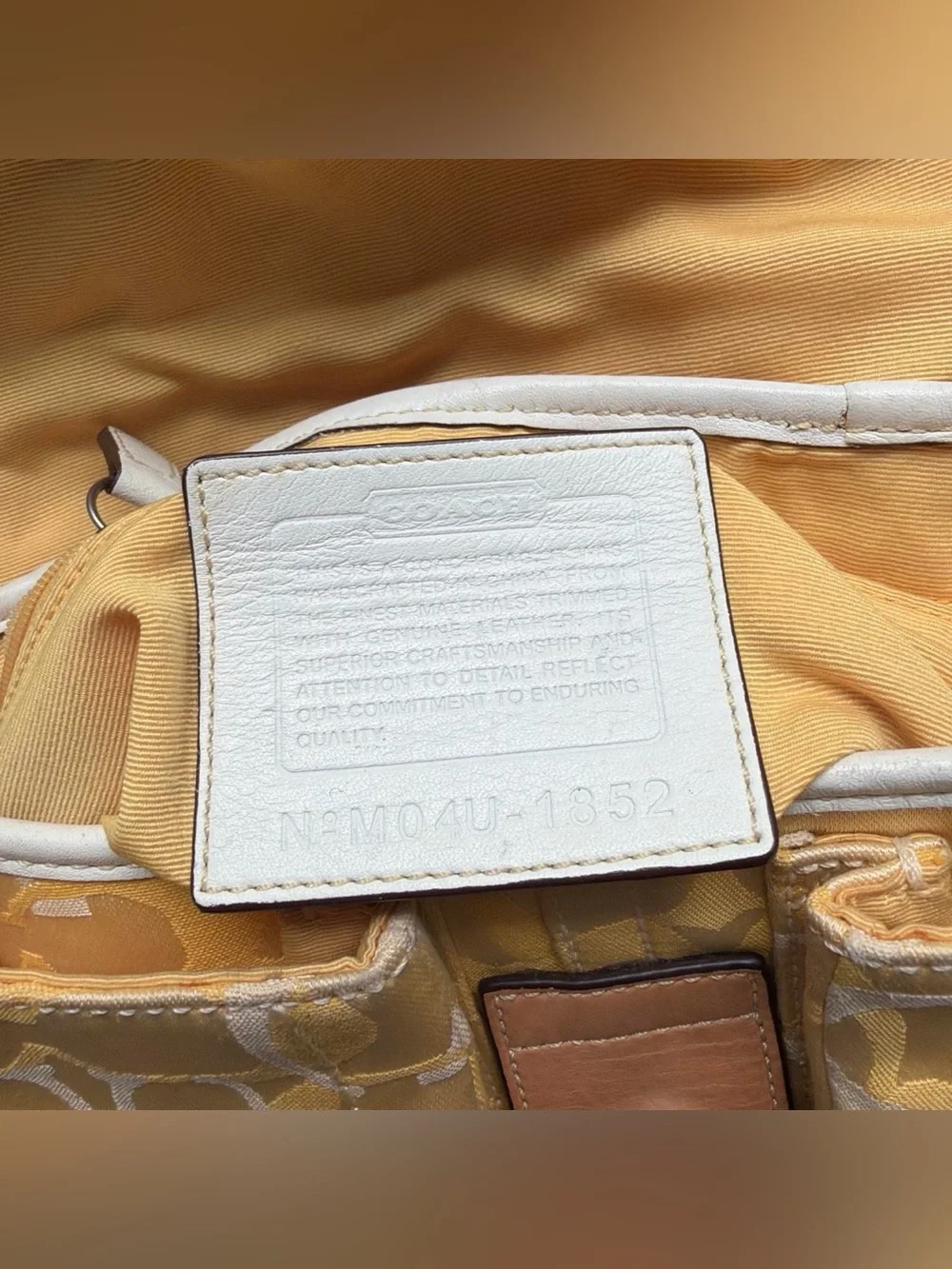 Vintage Coach Soho Signature Buckle Flap Shoulder Bag Yellow 1852 *Read*